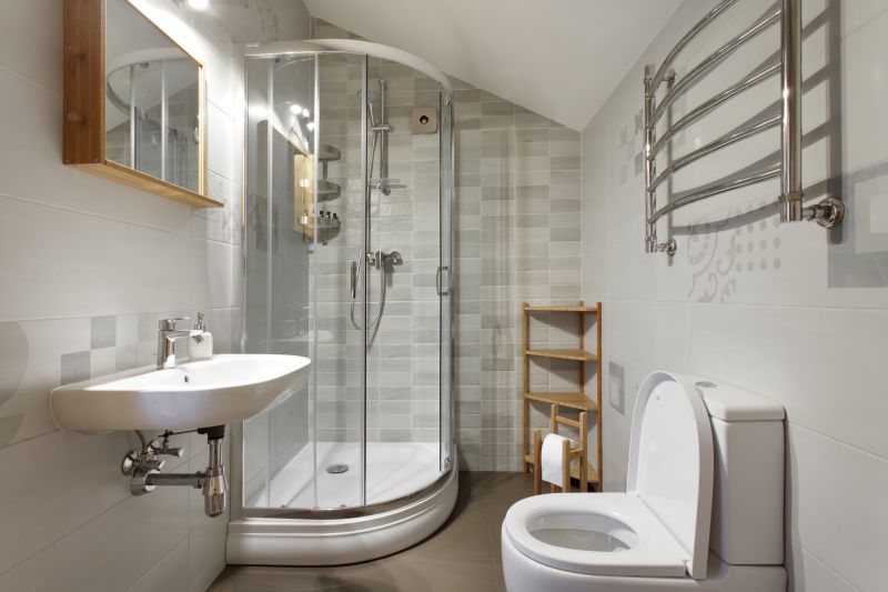 Corner Shower with Glass Panels